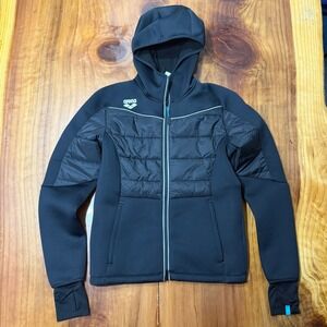 Arena Team Unisex Half Quilted Jacket XS Full Zip Hooded Competition Swim I4-18